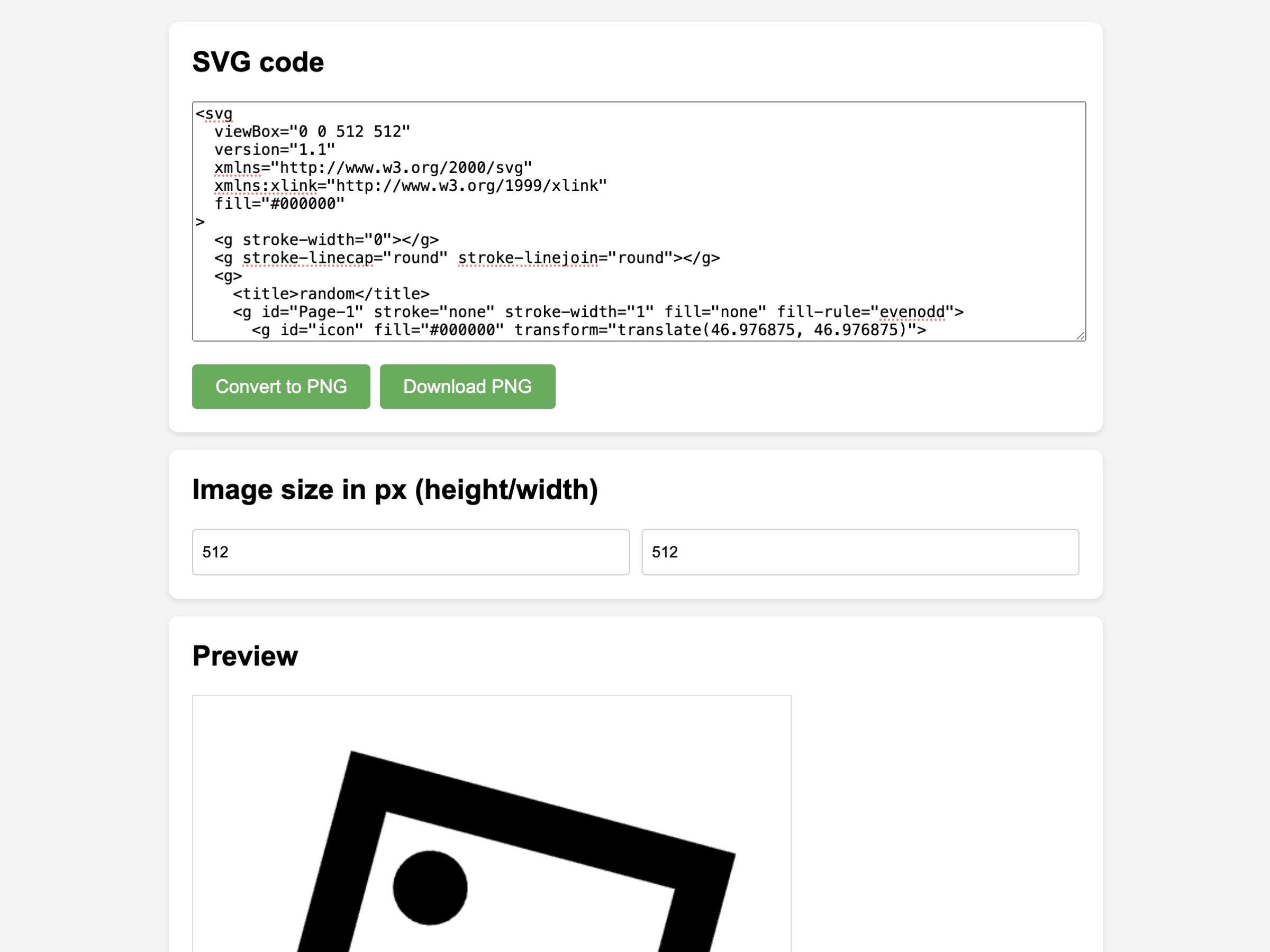 SVG to PNG screenshot
